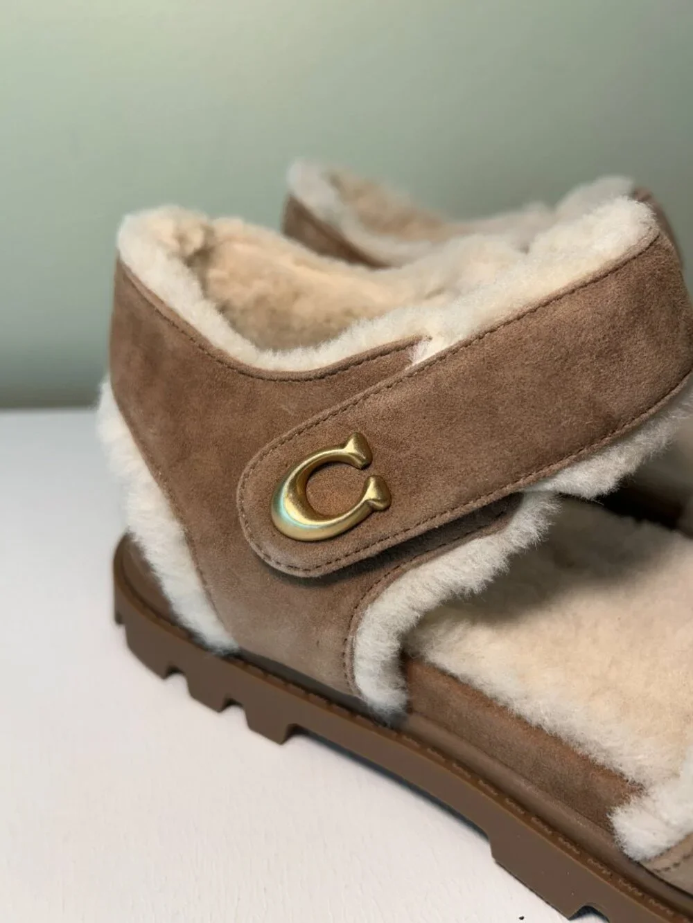 Coach Women's Brynn Shearling Sandal